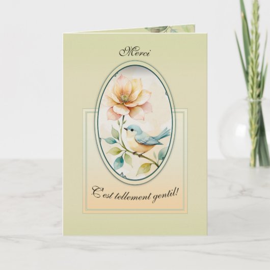 Der friedliche Vogel Karte (Vorderseite)