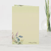 Der friedliche Vogel Karte (Rückseite)