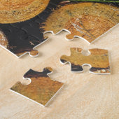Der frisch geschnittene Stapel von Baumstämmen Puzzle (Seite)
