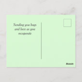 Der frisch grüne Hund und die Ermutigung werden gu Postkarte (Rückseite)