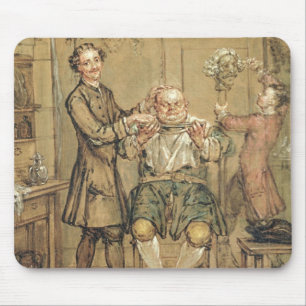 Der Friseur, c.1760-69 (Öl auf Leinwand) Mousepad