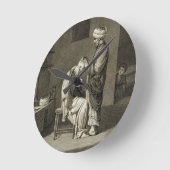 Der Friseur, den Künsten von des Volumen-II und Runde Wanduhr (Winkel)