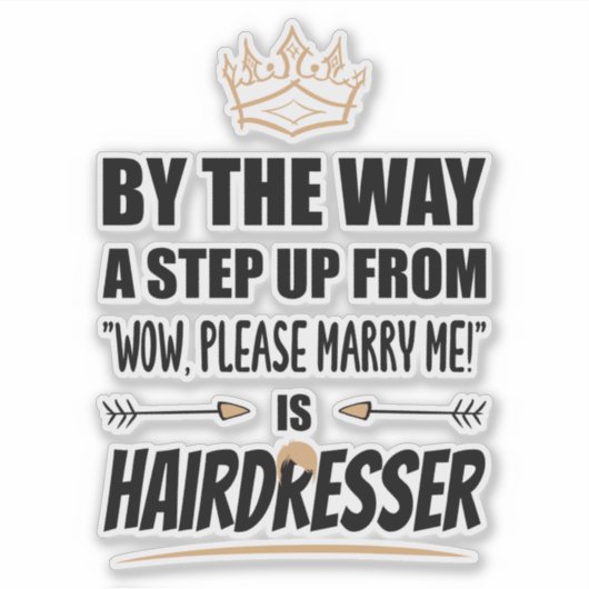 Der Friseur ist das Ultimate in Appeal. Geschenk Aufkleber (Vorderseite)