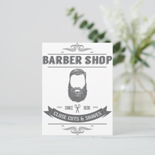 Der Friseur Postkarte (Stehend Vorderseite)