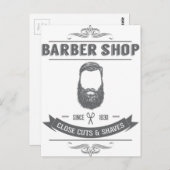 Der Friseur Postkarte (Vorne/Hinten)
