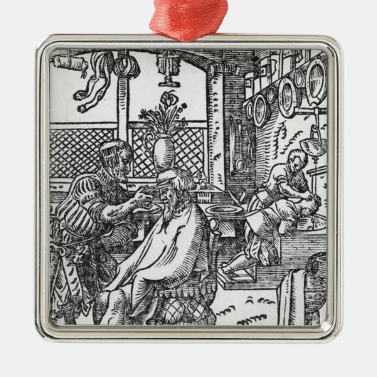 Der Friseur Silbernes Ornament (Vorne)
