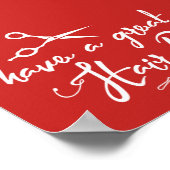 Der Friseursalon hat einen großen Friseurtag, mode Poster (Ecke)