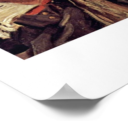 Der frohe Drinker von Frans Hals Poster (Ecke)