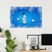 Der frohe Snowman Poster (Heimbüro)