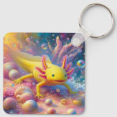 Der Fröhliche Axolotl Schlüsselanhänger (Rückseite)