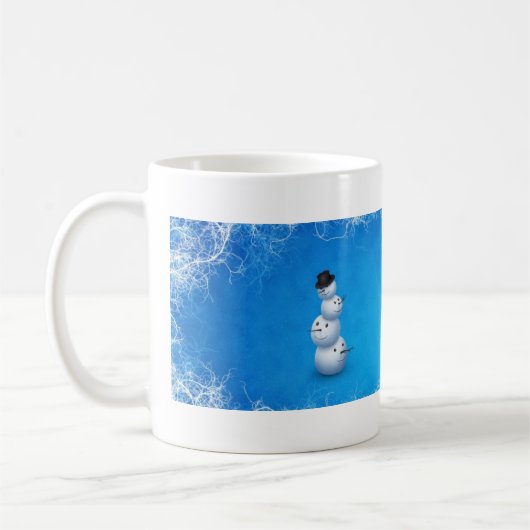 Der fröhliche Schneemann Kaffeetasse (Links)