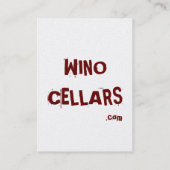 Der fröhliche Trinker Visitenkarte (Rückseite)