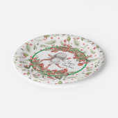 Der fröhliche Weihnachtsblitz Pappteller (Schrägansicht)