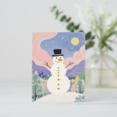 Der fröhliche Winter Feiertagspostkarte (Stehend Vorderseite)