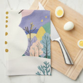 Der fröhliche Winter Geschirrtuch (Viertel Falte)