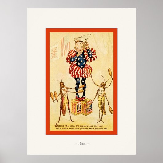 Der Frolie Grasshopper Circus ~ Vintag Poster (Vorne)