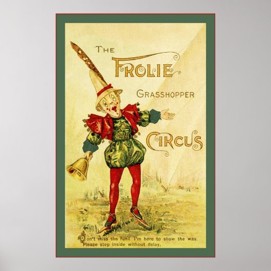 Der Frolie Grasshopper Circus ~ Vintag Poster (Vorne)