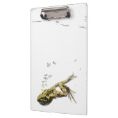 der Frosch, der in das Wasser springt und taucht Klemmbrett (Links)