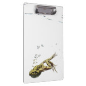 der Frosch, der in das Wasser springt und taucht Klemmbrett (Rechts)