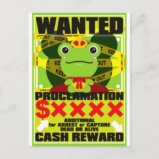 Der Frosch, der keinem Prinzen passte Postkarte (Vorderseite)
