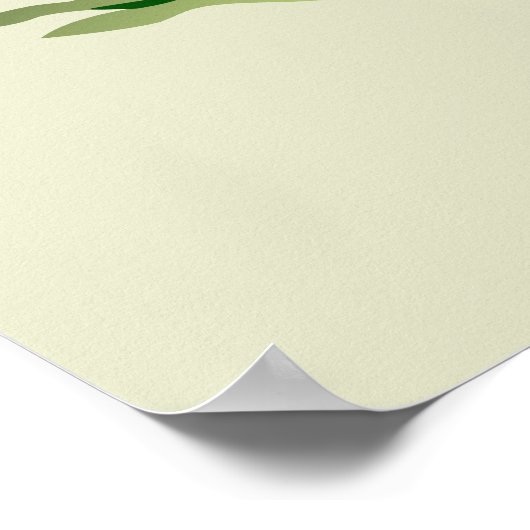 Der Frosch ist grün Poster (Ecke)