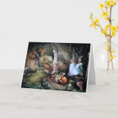 Der Frosch-Prinz, Grußkarte Karte (Gelbe Blume)