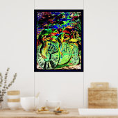 Der Frosch rast Poster (Küche)