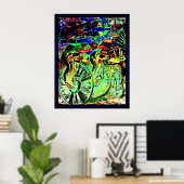 Der Frosch rast Poster (Heimbüro)