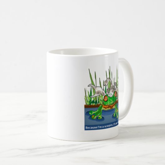 Der Frosch und der Skorpion Kaffeetasse (VorderseiteRechts)