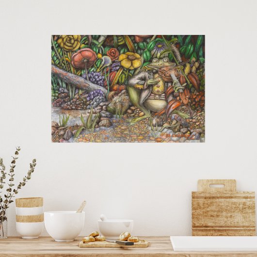 Der Frosch und die Fiddle - Poster (Küche)