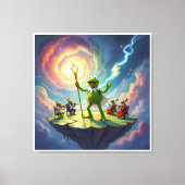 Der Froschkönig dirigiert Leinwanddruck (Vorderseite)