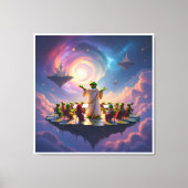 Der Froschkönig dirigiert Leinwanddruck (Vorderseite)