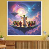 Der Froschkönig dirigiert Leinwanddruck (Insitu (Wohnzimmer))