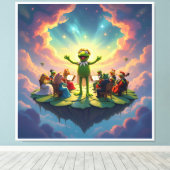 Der Froschkönig dirigiert Leinwanddruck (Insitu (Holzboden))