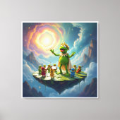 Der Froschkönig dirigiert Leinwanddruck (Vorderseite)