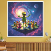 Der Froschkönig dirigiert Leinwanddruck (Insitu (Wohnzimmer))