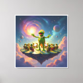 Der Froschkönig dirigiert Leinwanddruck (Vorderseite)