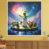 Der Froschkönig dirigiert Leinwanddruck (Insitu (Wohnzimmer))