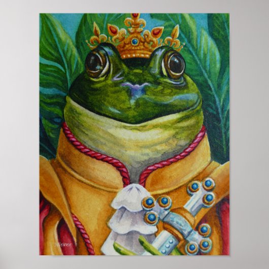 Der Froschprinz mit Kronenschwert 11x14 Poster (Vorne)