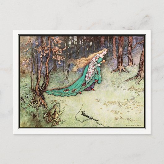 Der Froschprinz von Warwick Goble Postkarte (Vorderseite)