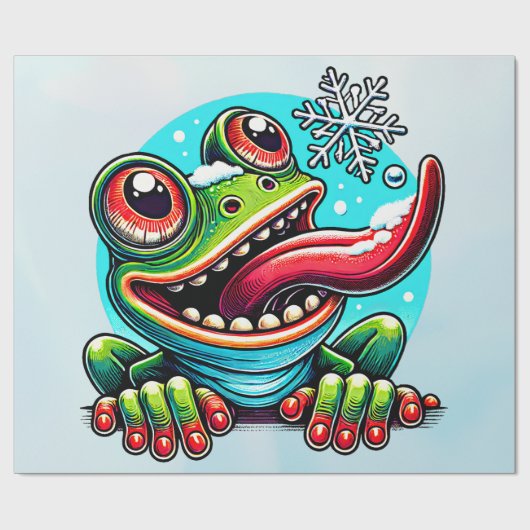 Der Frostfrosch Geschenkpapier (Flach)