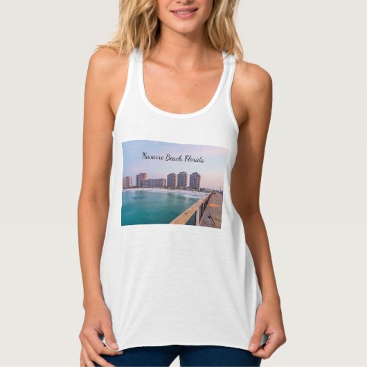 Der frühe Navarra Beach Florida Fang Tank Top (Vorderseite)