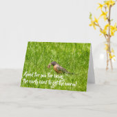 Der frühe Vogel bekommt den Wurm, Glückwunsch Karte (Gelbe Blume)