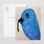 Der frühe Vogel bekommt den Wurm Postkarte (Vorne/Hinten)