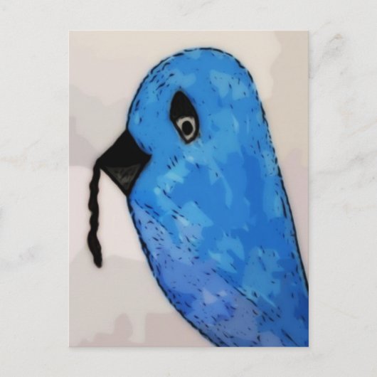 Der frühe Vogel bekommt den Wurm Postkarte (Vorderseite)