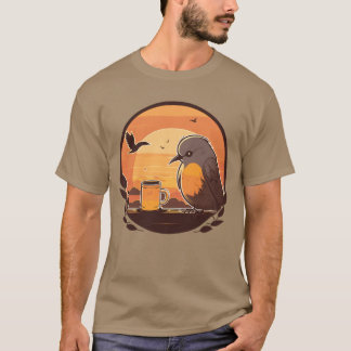 Der frühe Vogel braucht eine Menge Kaffee Familie T-Shirt