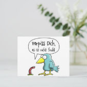 Der frühe Vogel dich, es ist nicht Postkarte (Stehend Vorderseite)