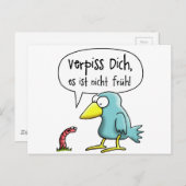 Der frühe Vogel dich, es ist nicht Postkarte (Vorne/Hinten)