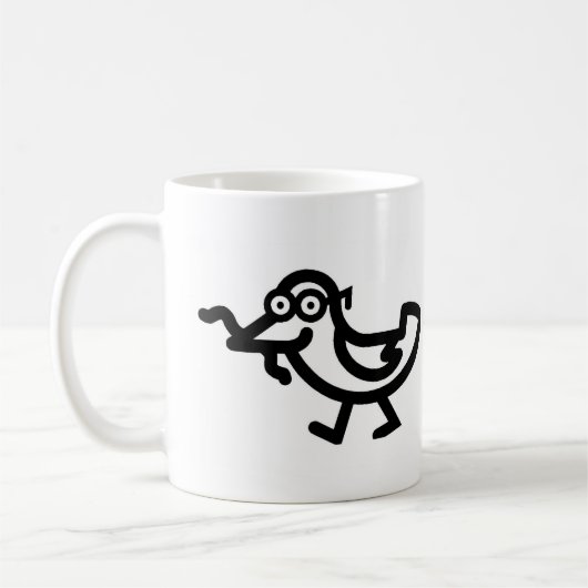 Der frühe Vogel fängt den Wurm Kaffeetasse (Links)