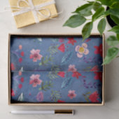 Der frühe Vogel im Blumengarten Seidenpapier (Geschenk)